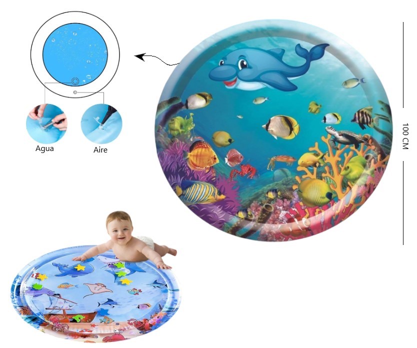 ALFOMBRA INFLABLE PARA BEBES 100X100CM ALF-160901
