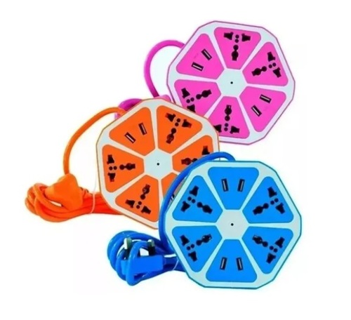ZAPATILLA FLOR 4 BOCAS + 4USB 701-2U