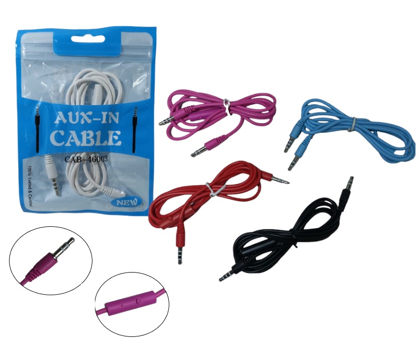 CAB-46006 CABLE AUXILIAR C/ MANOS LIBRES COLORES CAB-46003