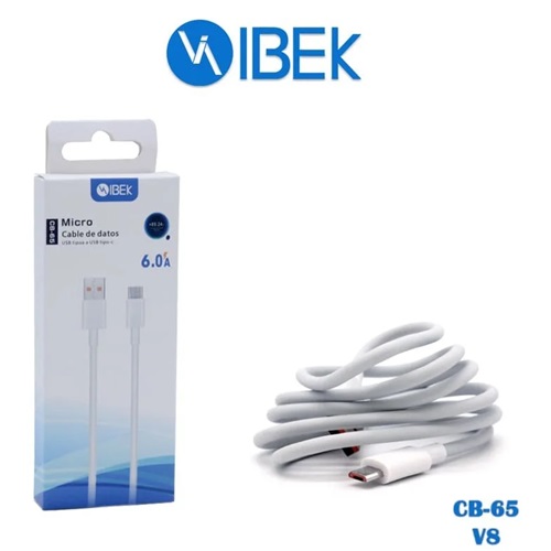 CABLE IBEK 6A MICRO - V8 CARGA RAPIDA CB-61 CB-65