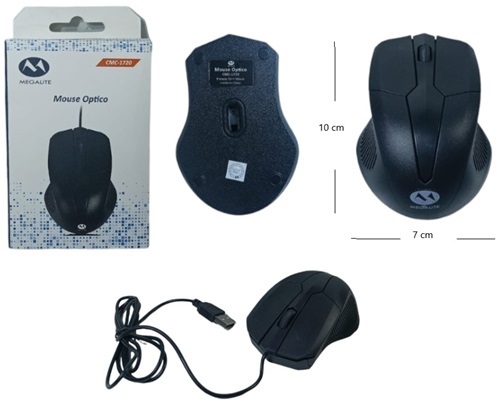 MOUSE OPTICO CON CABLE MEGALITE CMC-1720