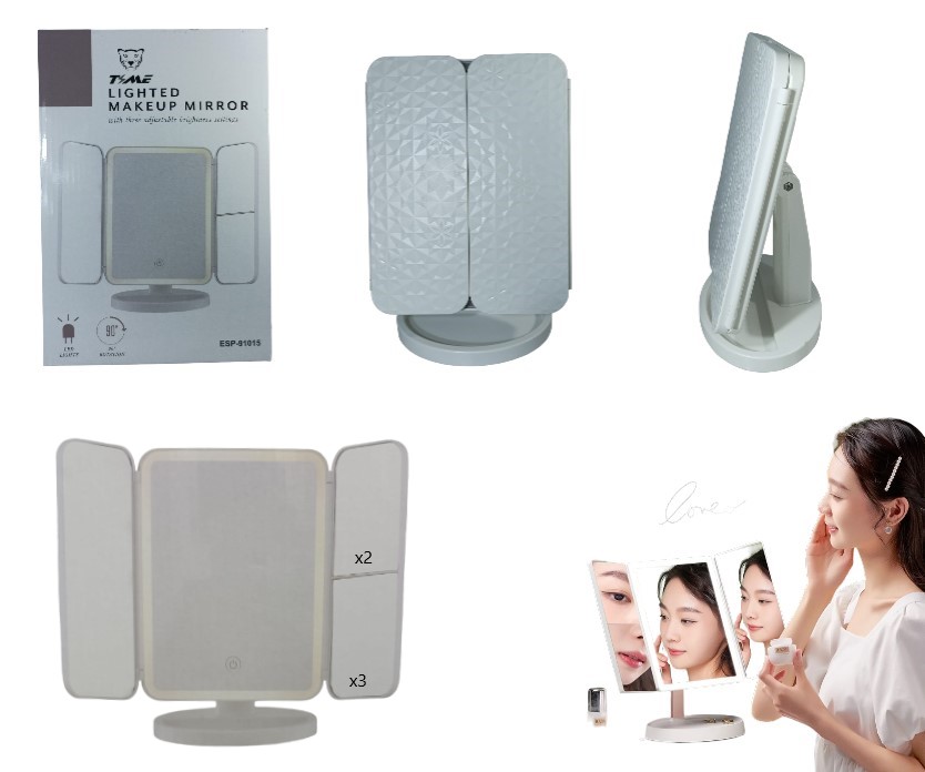 EP-91095 ESPEJO C/LUZ LED RECARGABLE