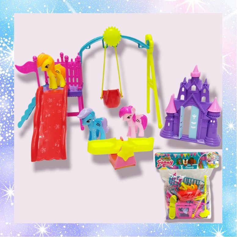 SET DE CASTILLO CON PONNY FUNNY EN BOLSA G6-27