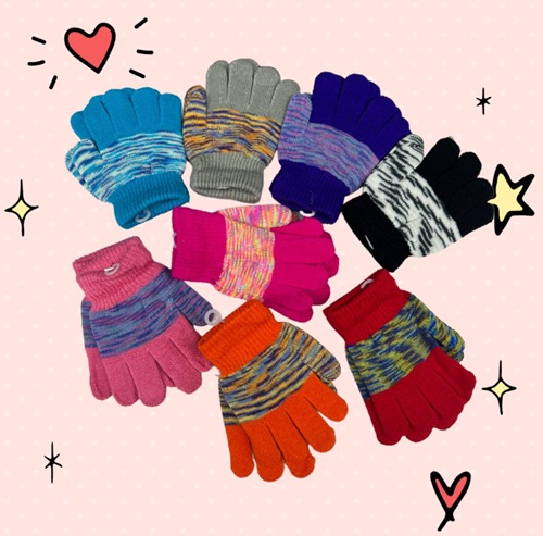 GUANTES INFANTIL COLORES PACK X 12 8213