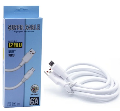 CABLE USB V8 MICRO USB 6A 120W HH-005