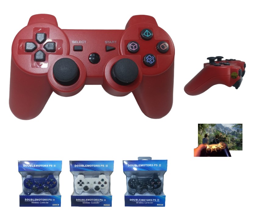 JOYSTICK DE PS3 COLORES Y NEGRO TV-3033