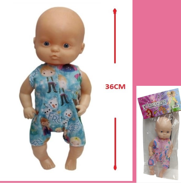 BEBE PLASTISOL CON CUERPO SOPLADO OJITOS FIJOS M114