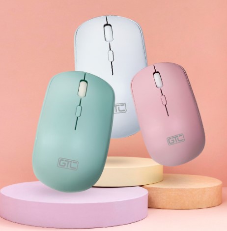 MOUSE INALAMBRICO GTC DISEÑO COLORES MIG-122