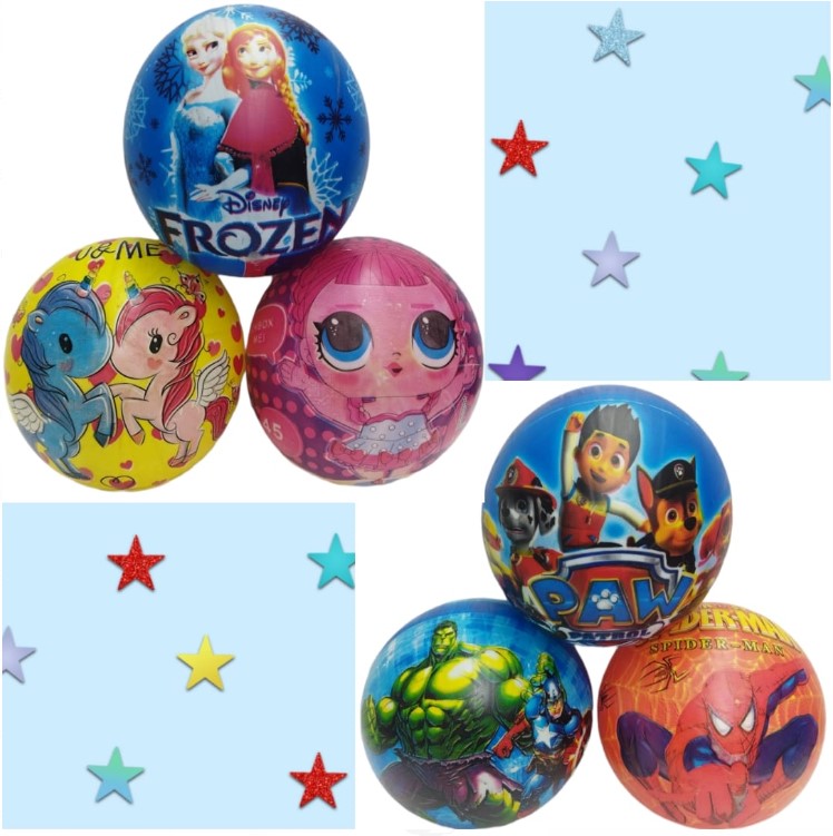 PELOTA DE GOMA DE COLORES PERSONAJES P-50/PLGM