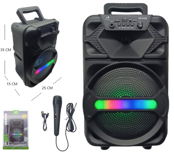 PARLANTE BT CON MICROFONO 8PLG RP-8101 RP-8102