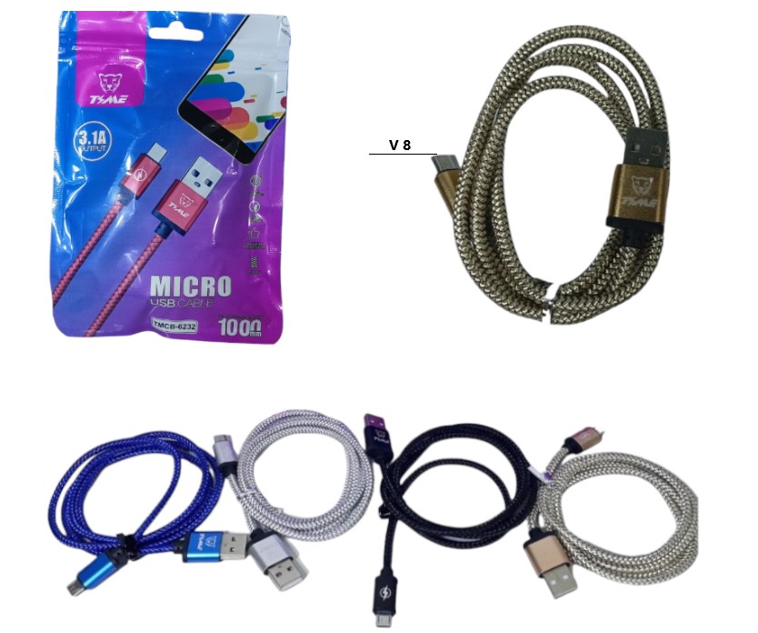CAB-42008 CABLE V8 EN BOLSA TIME 3.1A CAB-42007