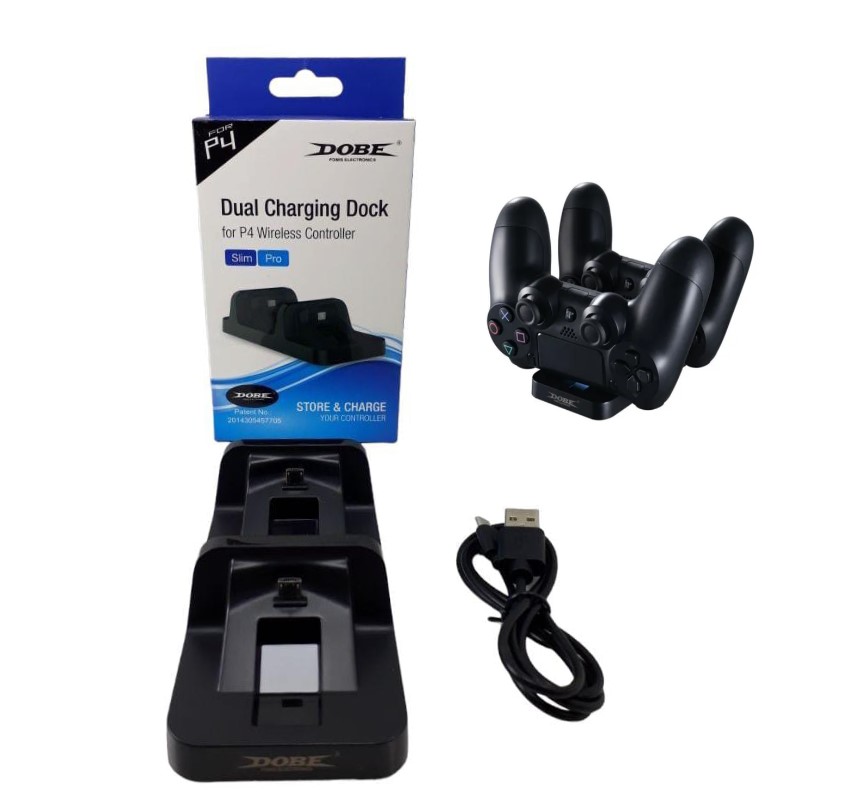 CARGADOR DE JOYSTICK PS4 X2 DOBE TP4-002