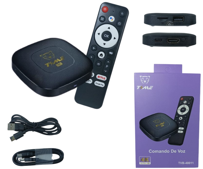 TVB-48023 TV BOX WIFI 5G +COMANDO DE VOZ TVB-48011