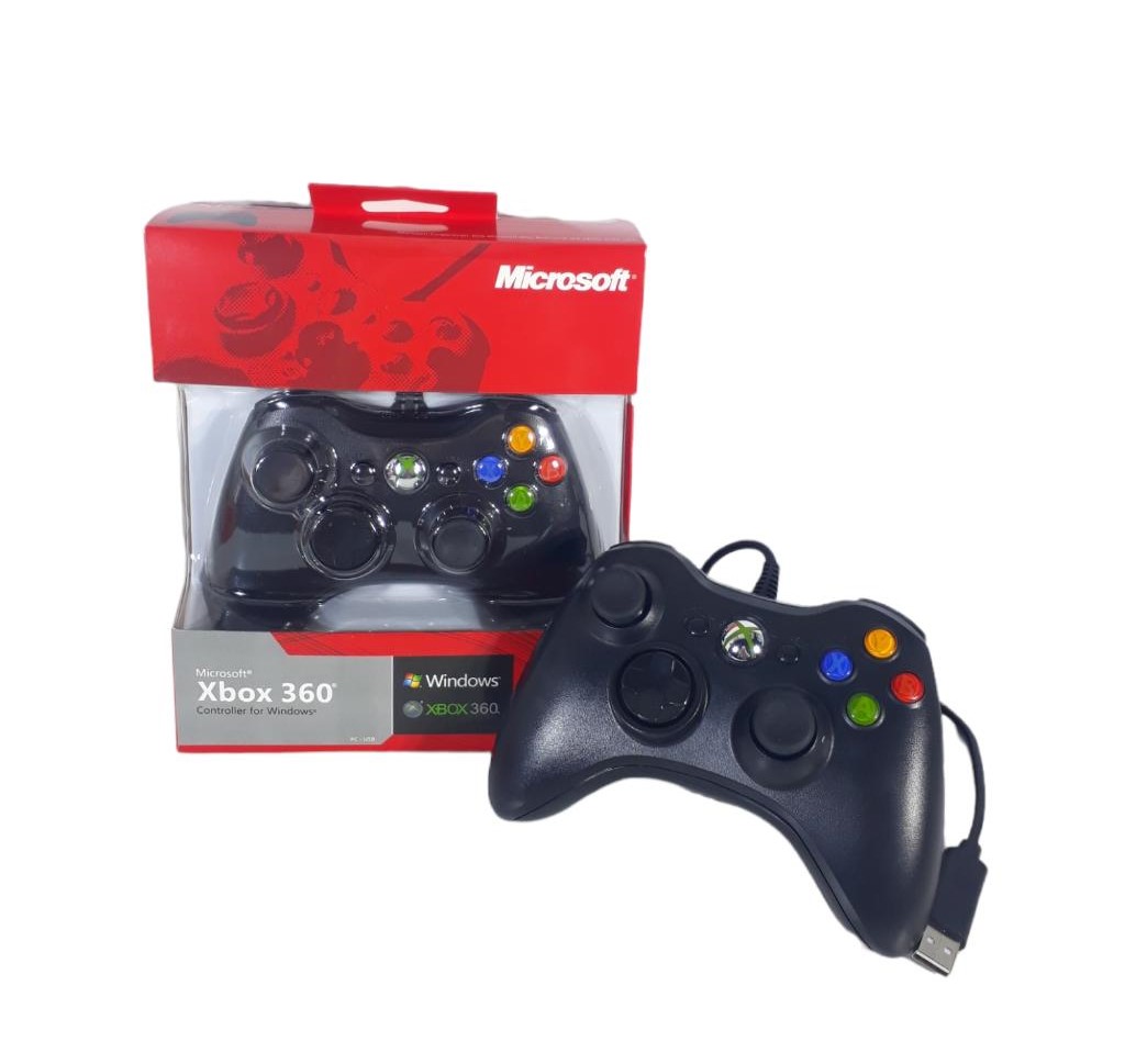 JOYSTICK XBOX 360 CON CABLE MICROSOFT (CAJA ROJA) XBOX-360