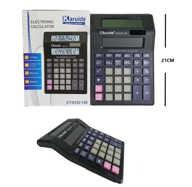 CALCULADORA KARUIDA DOBLE VISOR 12 DIGITOS CT-8122-120