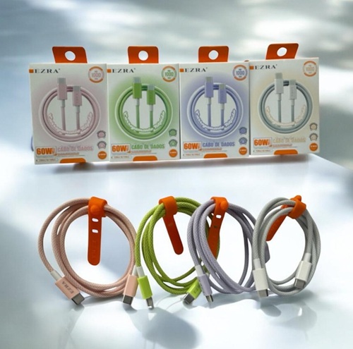 CABLE EZRA REFORZADO 27W MALLADO TIPO C A TIPO C EZ-W153