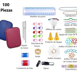 SET DE CROCHET 100 PIEZAS CON ESTUCHE MELECH-181          MELECH-180