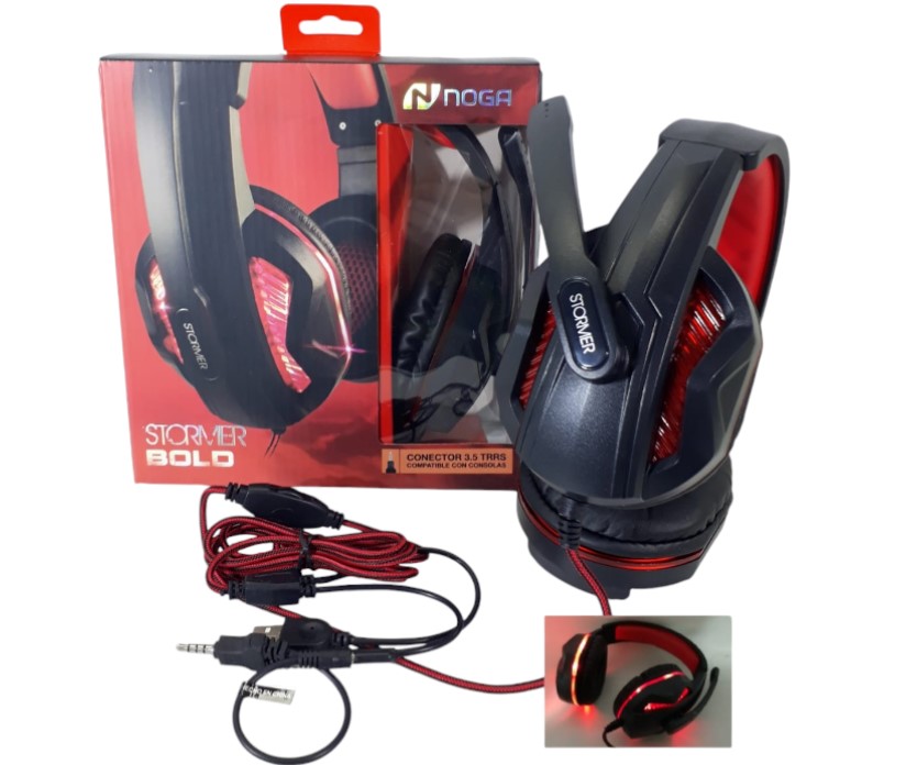 VINCHA GAMER LED C/MICROFONO NOGA ST-BOLD