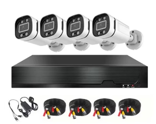 KIT DE CAMARA FULL COLOR DVR Y 4 CAMARAS HD 5 MP HT007