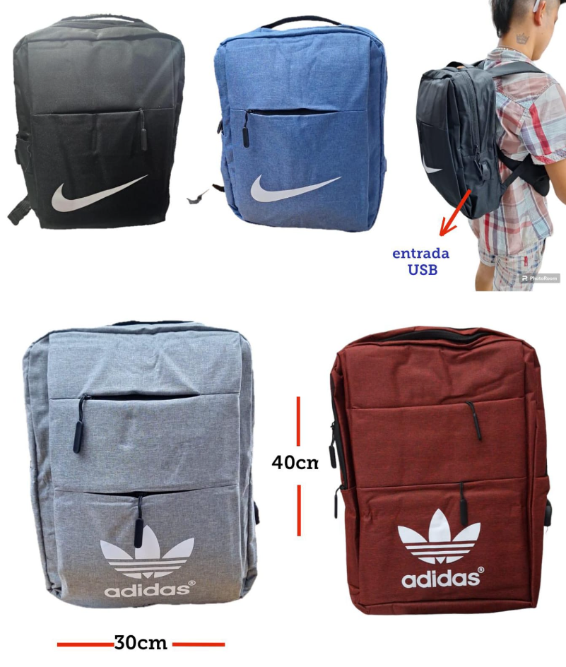 MOCHILA PORTA NOTEBOOK + USB, 4 COLORES 99133