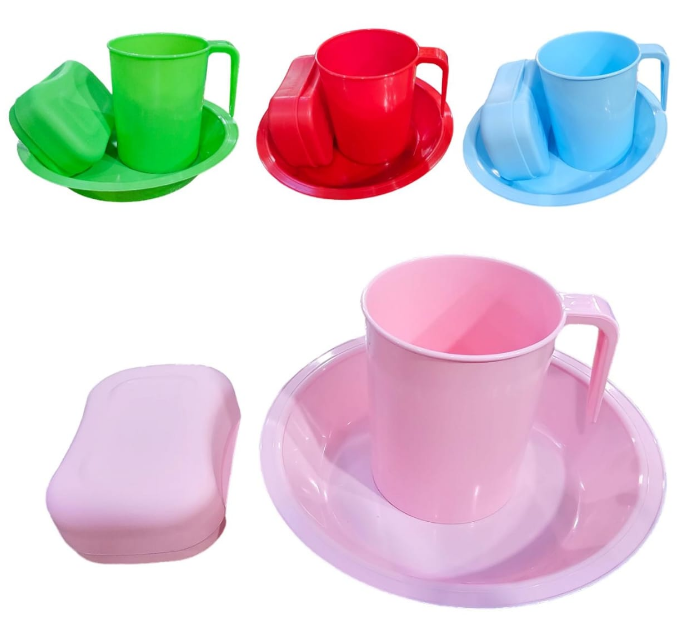 SET JARDIN X 3 TAZA-PLATO Y JABONERA EN BOLSA ____