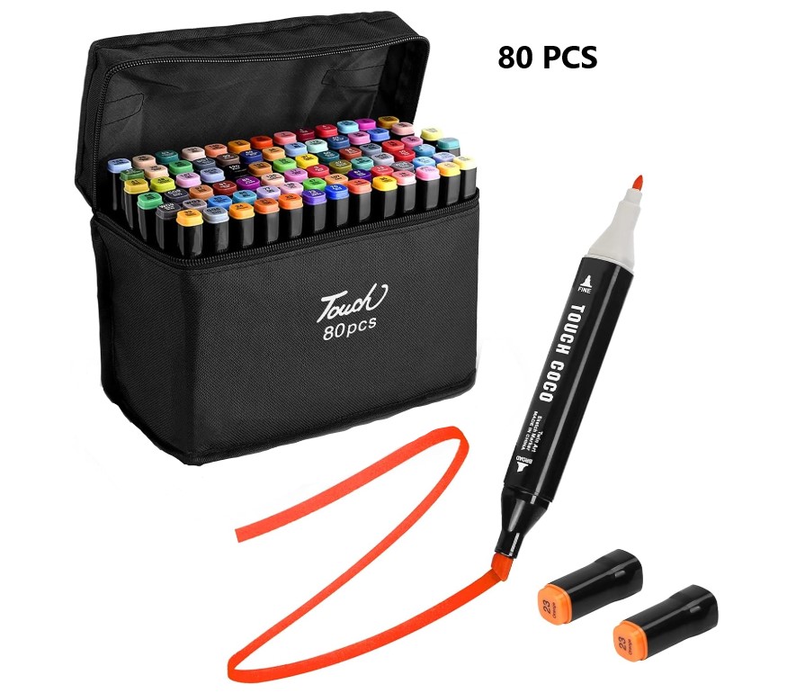 MARCADORES DOBLE PUNTA X80 PCS