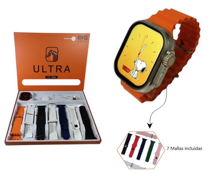 RELOJ INTELIGENTE SMART ULTRA 7 EN 1 JK-701W