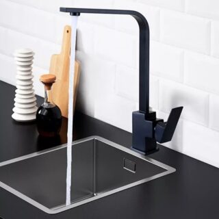 GRIFERIA NEGRA PARA COCINA ALTA S/ CONEXIONES EX-0053