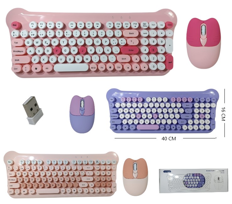 SET DE TECLADO Y MOUSE INALAMBRICO AS-212