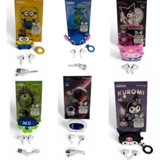 AURICULARES BT PERSONAJES CON FUNDA KT-01