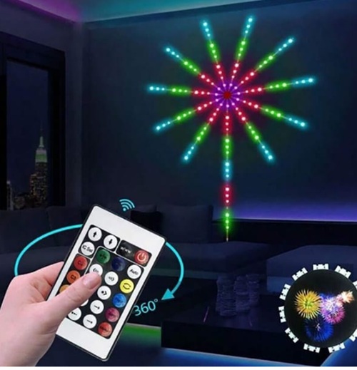 TIRA LED RGB FUEGOS ARTIFICIALES C/ CONTROL