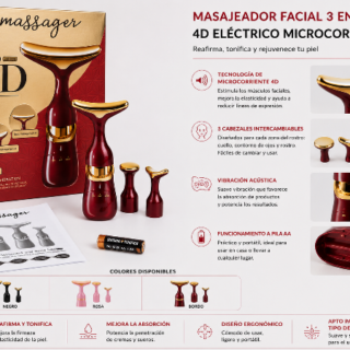 Masajeador facial 4D microcorriente 3 en 1 S25-508