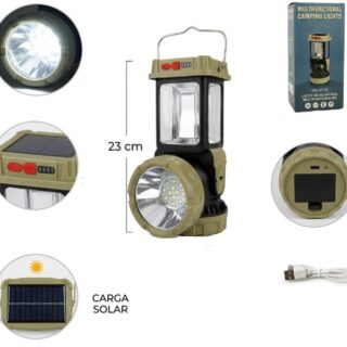 HW1277-D LINTERNA CAMPING MULTIFUNCION SOLAR
