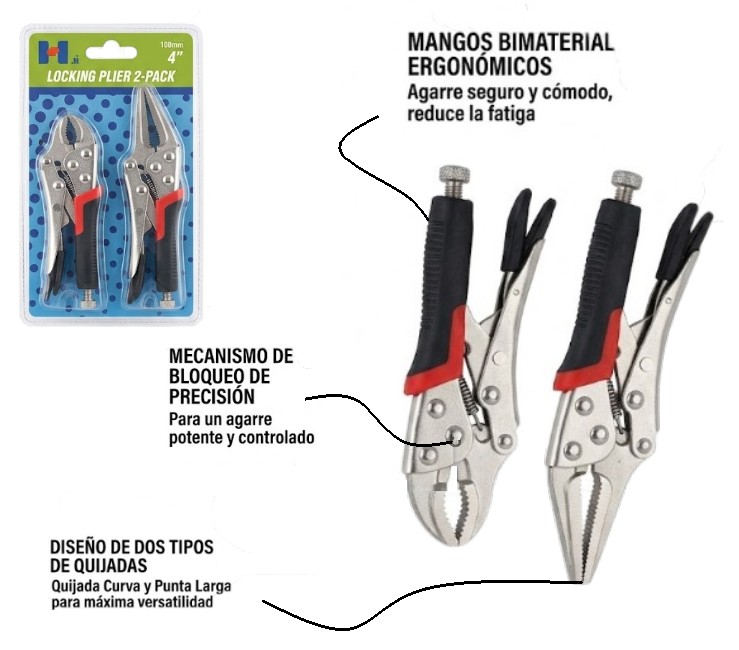 JUEGO DE PINZA DE BLOQUEO X 2