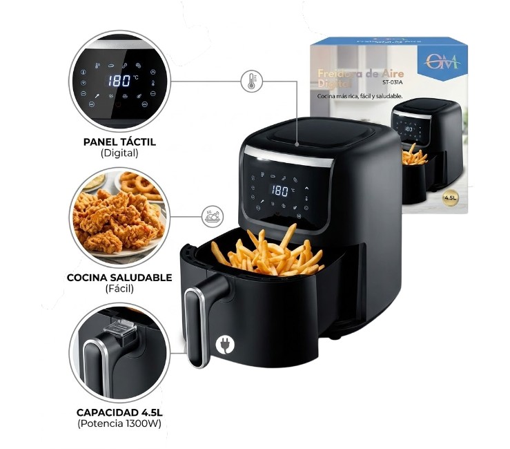 FREIDORA DE AIRE DIGITAL 4.5L - Imagen 2