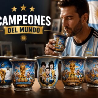 MATE FORRADO ARGENTINA interior VIDRIO ___________