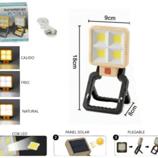 LINTERNA DE CAMPING C/ PANEL SOLAR