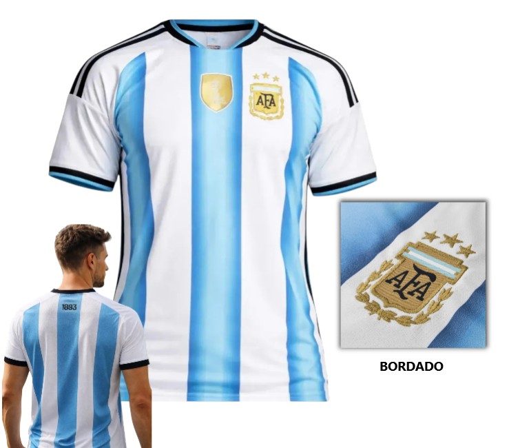 CAMISETA VERSION HINCHA M-L-XL (BORDADA)