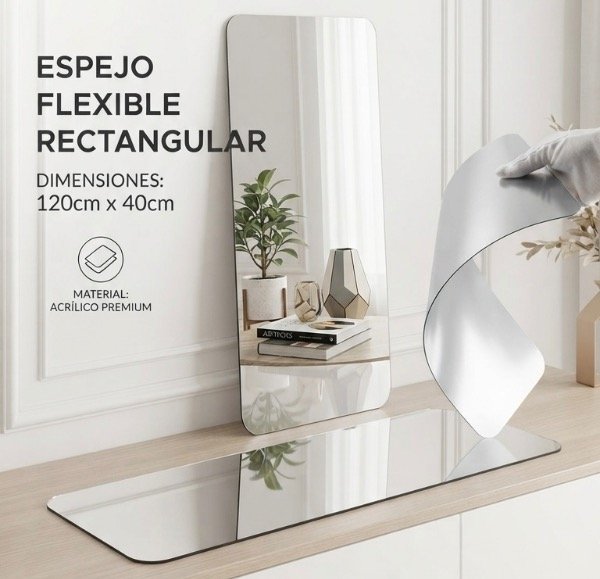 Espejo flexible rectangular 120x40cm pm73