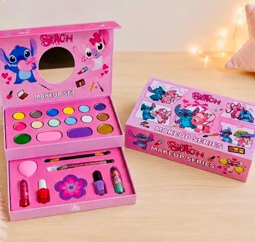 Set de maquillaje infantil de 2 pisos con espejo C-84307