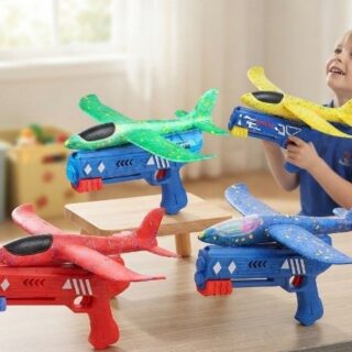Pistola lanzador de aviones para niños 745095