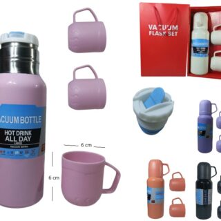 KU-3SETA SET DE TERMO 500ML + 3 TAZAS