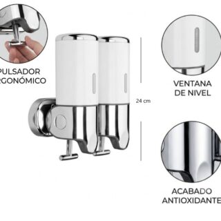 DISPENSADOR DE JABON LIQUIDO DOBLE