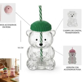 VASO DE VIDRIO OSO BARISTA FYF126-007
