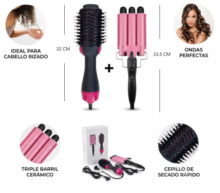 KIT BUCLERA Y CEPILLO SECADOR