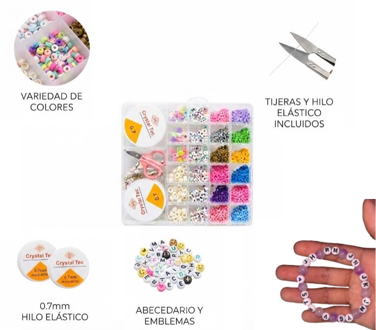KIT BIJOUTERIE ARMADO DE PULSERAS