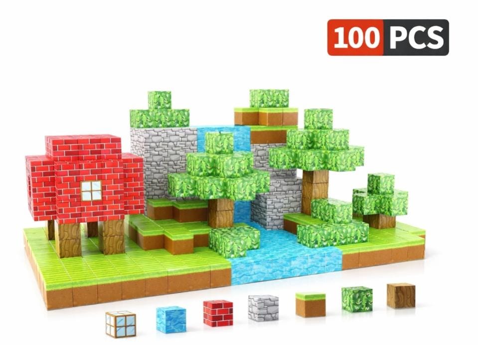 MC-C00 BLOQUE 100PSC MAGNETIC MINECRAFT