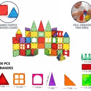 BLOQUES MAGNETICAS 3D 100PCS GRANDES