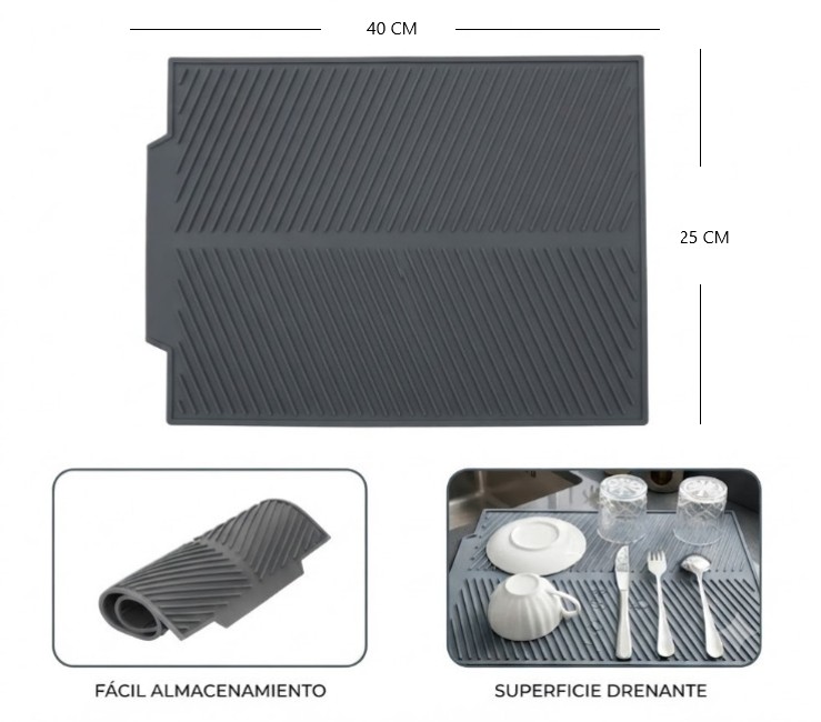 TAPETE ESCURRIDOR DE SILICON