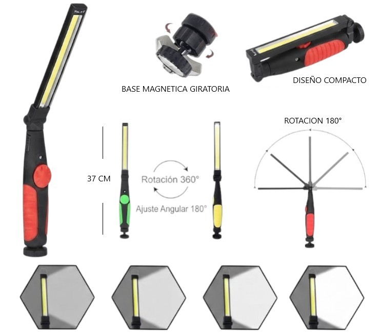 LINTERNA LED DE TRABAJO MAGNETICA Y PLEGABLE